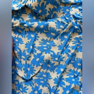 Compania Fantastica Blue Daisy Floral Shirt